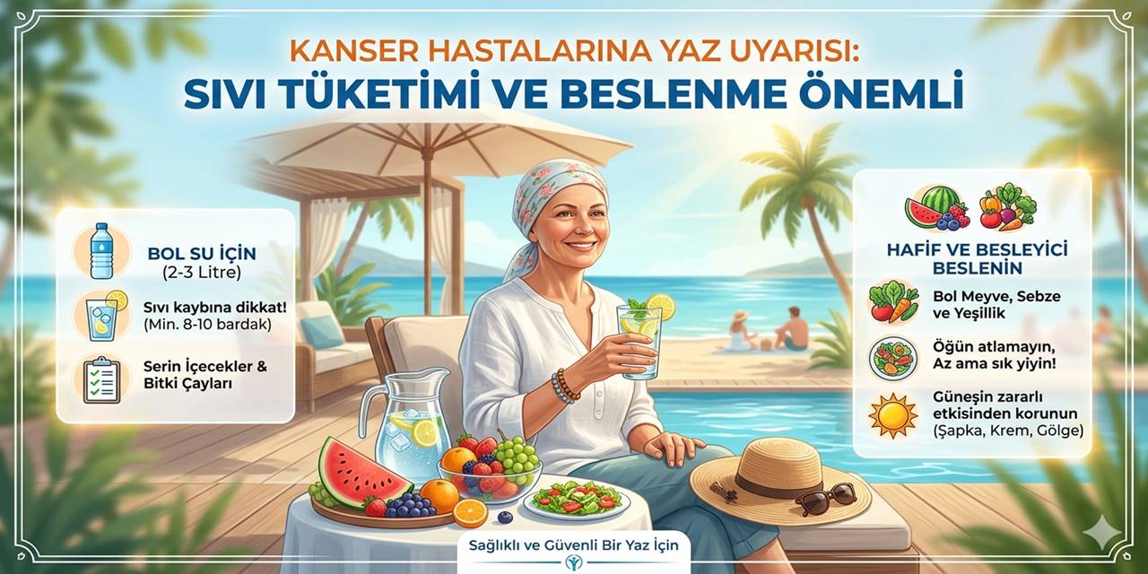 Kanser hastalarına yaz uyarısı: Sıvı tüketimi ve beslenme önemli