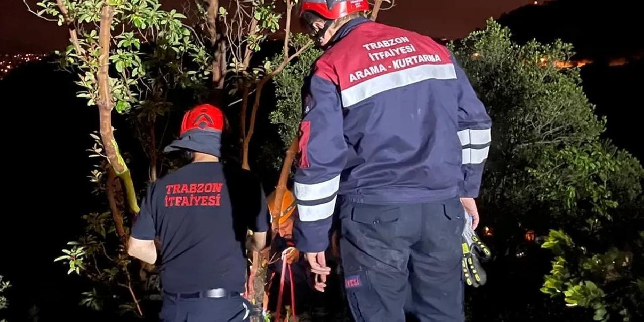 Trabzon'da itfaiye ve AFAD’dan kurtarma operasyonu