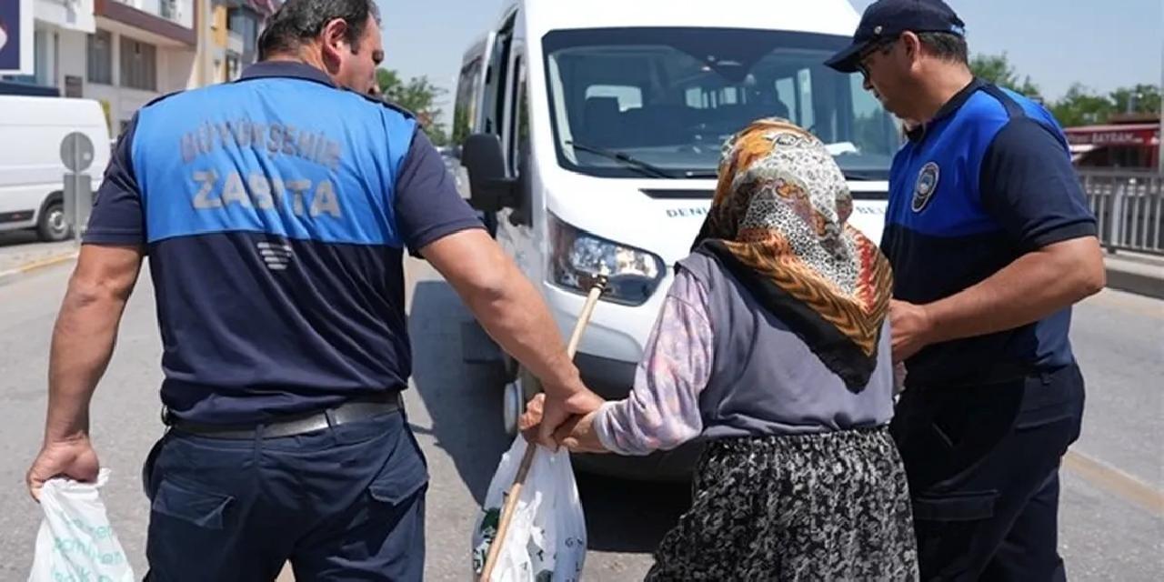 Denizli Büyükşehir Zabıtası dilencilere geçit vermiyor