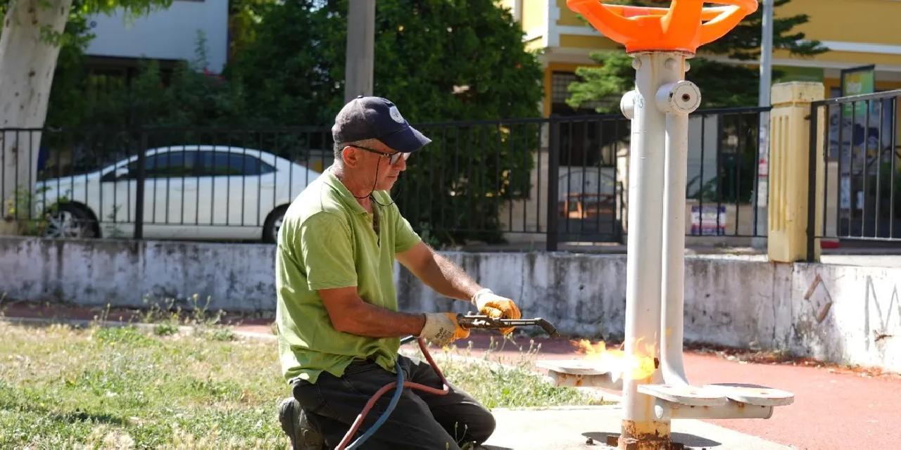 Muğla Milas’ta parklarda yenileme seferberliği başladı