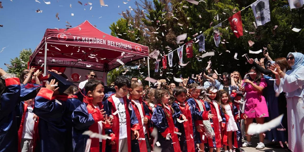 Ankara Keçiören’in minikleri ilk mezuniyet heyecanını yaşadı