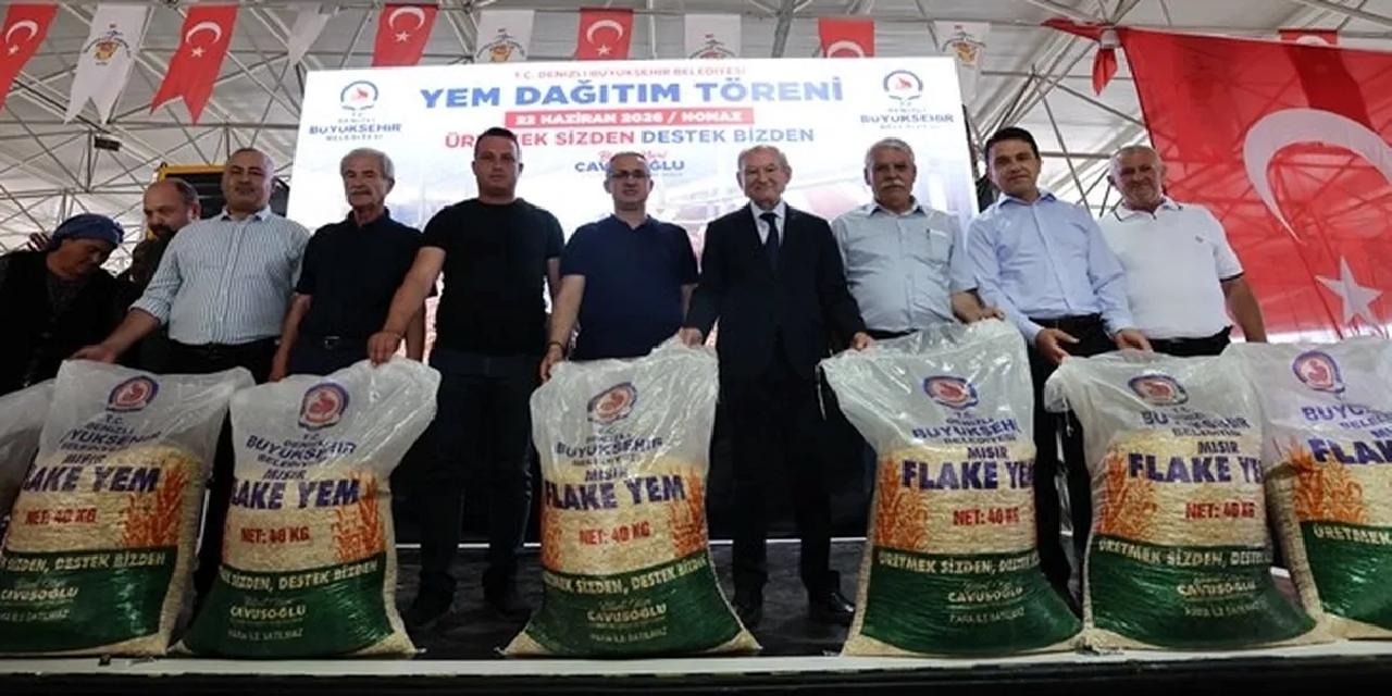 Denizli’de üreticiye yem desteği