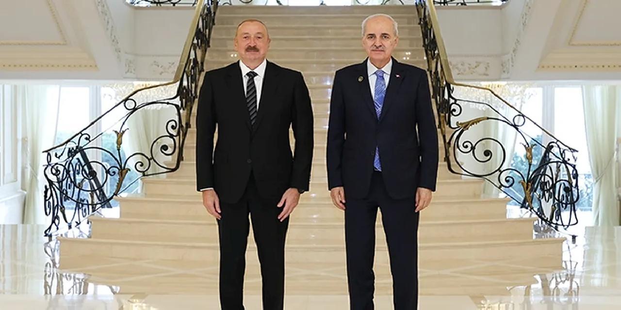 Azerbaycan Cumhurbaşkanı Aliyev, Kurtulmuş'u kabul etti