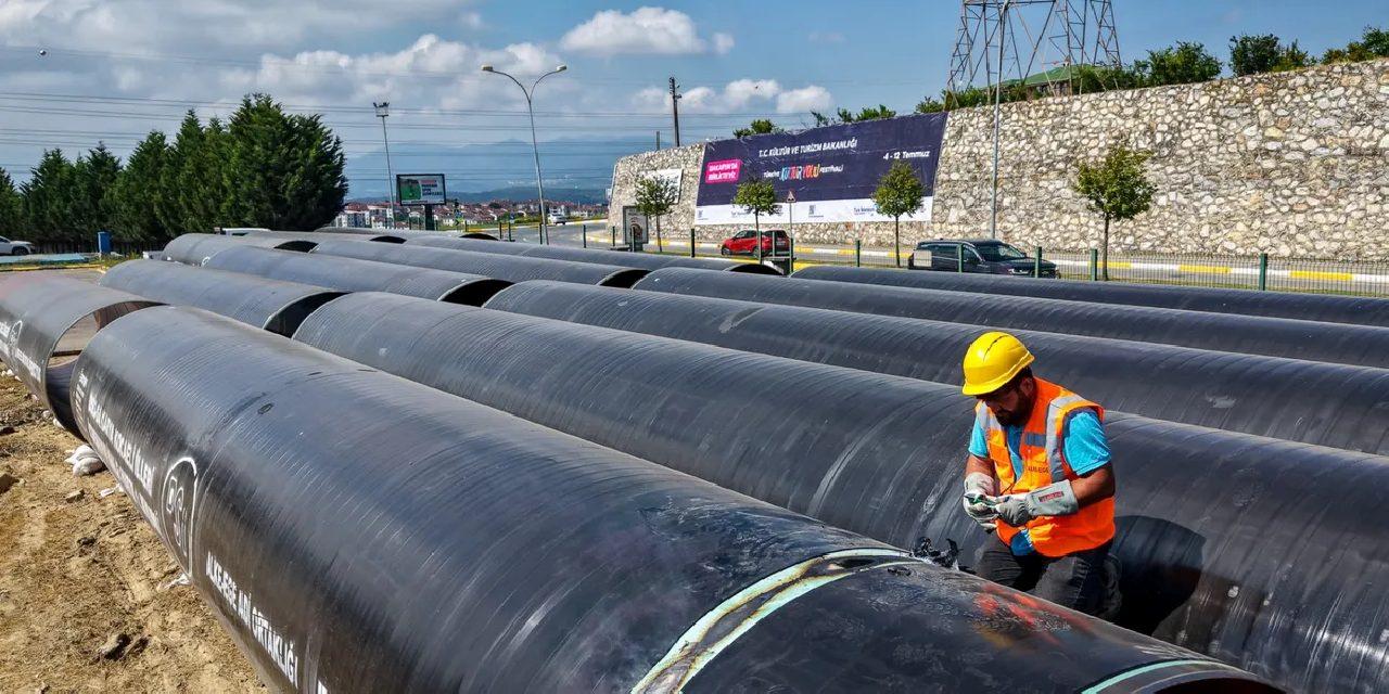Sakarya'da 45 kilometrelik hattın ilk sevkiyatı başladı