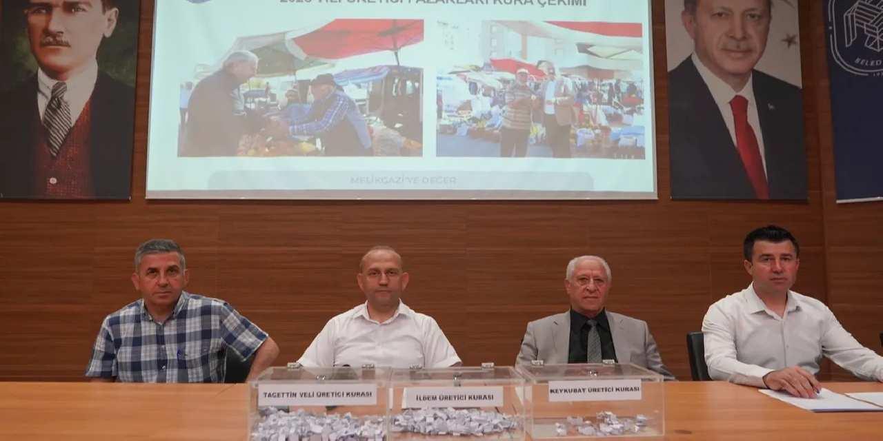 Kayseri Melikgazi'de Üretici Pazar'ı için kura çekimi