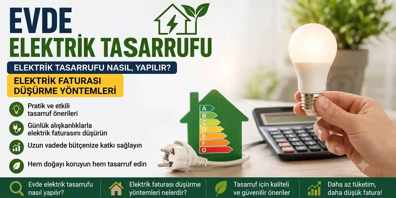 İşte Evde Elektrik Tasarrufu Yapmanın 15 Yolu