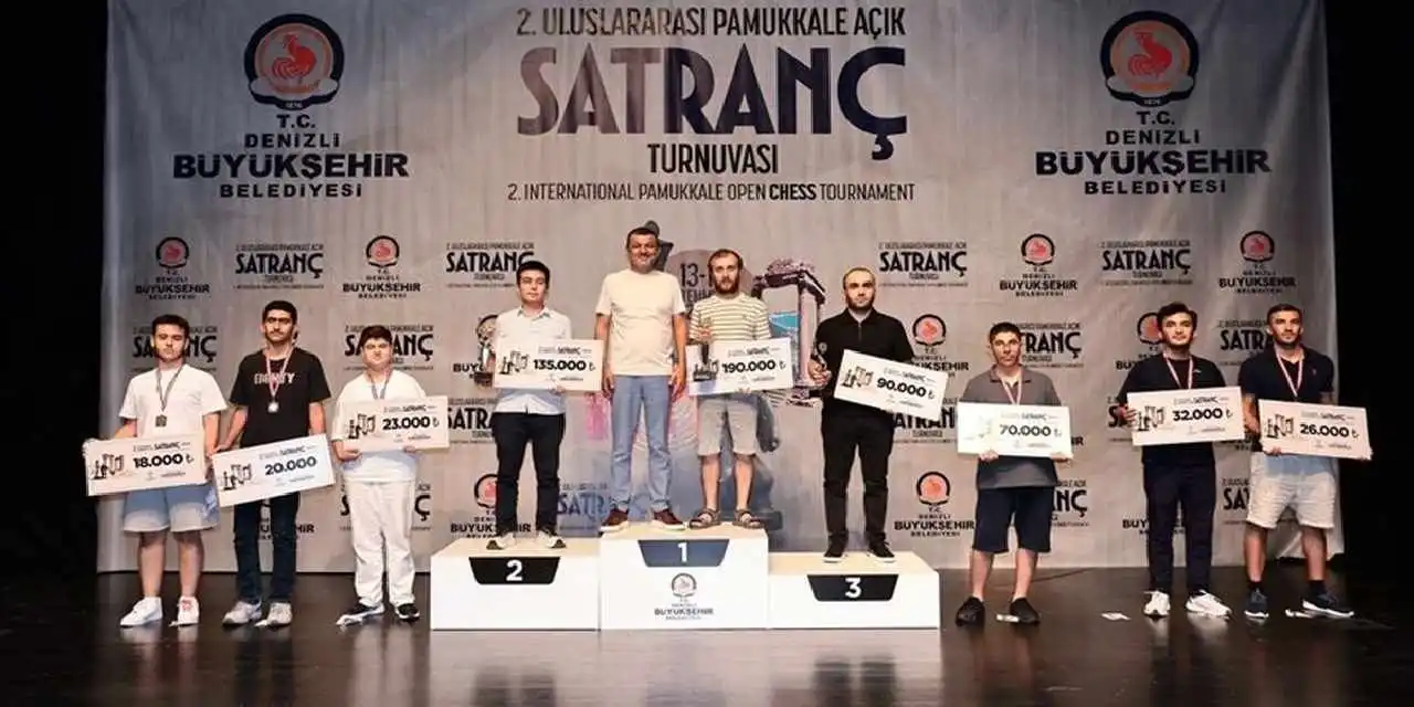 Pamukkale Açık Satranç Turnuvası şampiyonlarını buldu