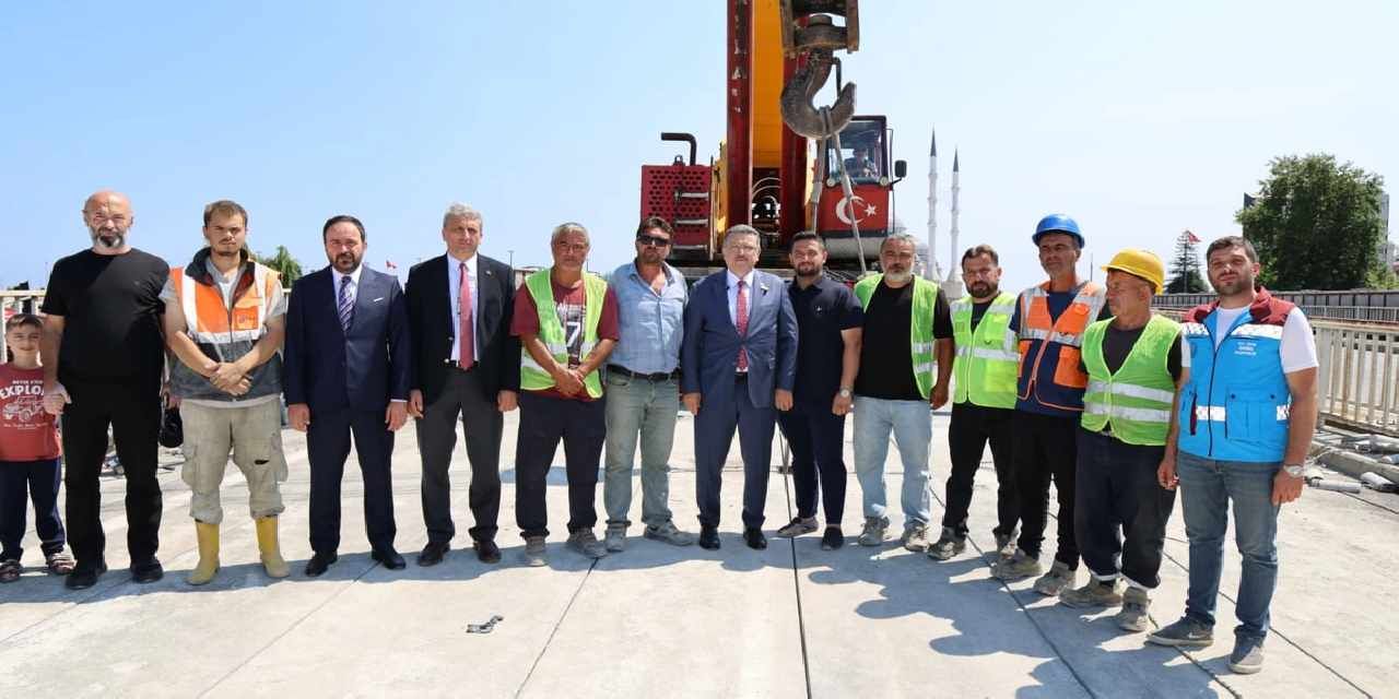 Trabzon'da Başkan Genç, Reşadiye Viyadüğü'nde incelemelerde bulundu