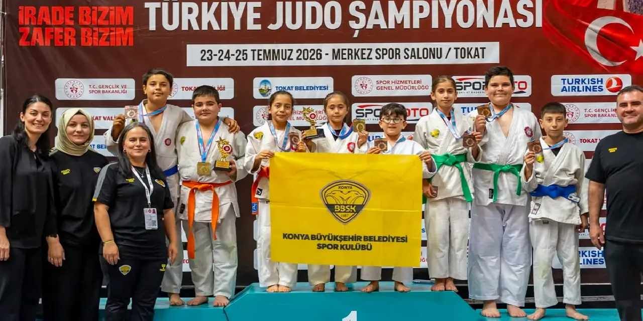 Minik judoculardan 8 madalya