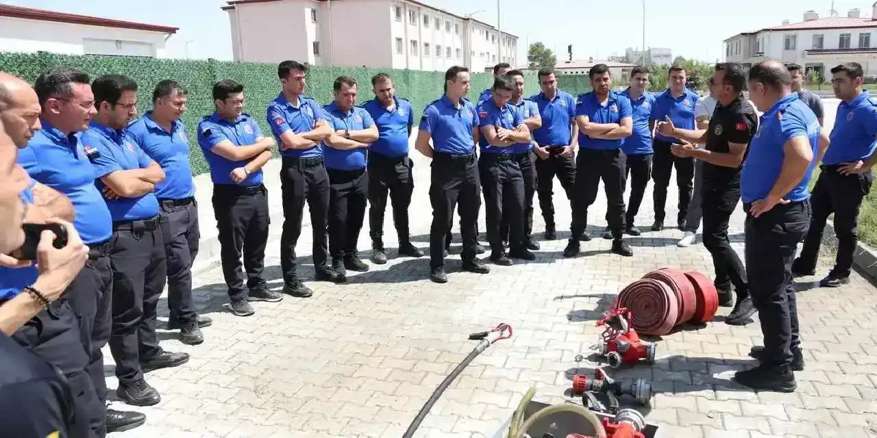 Konya'da cezaevinde yangın eğitimi