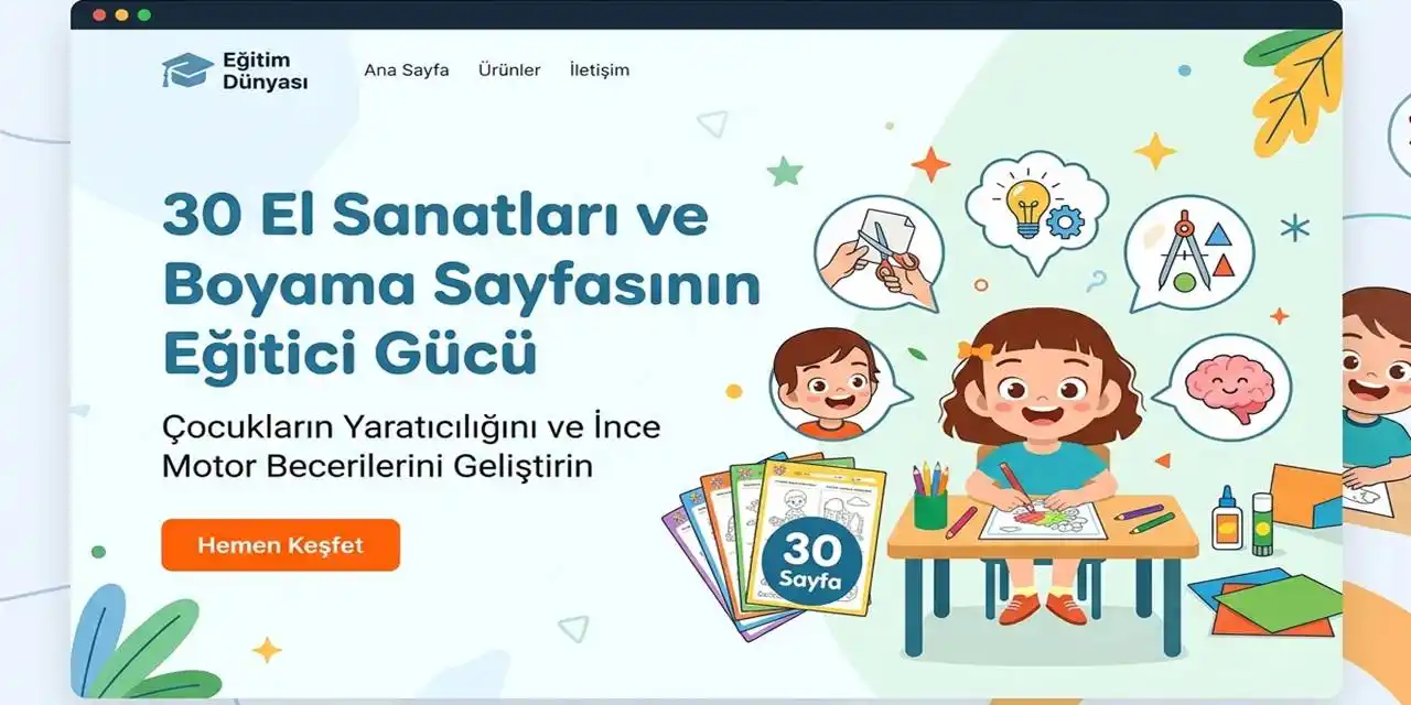 30 El İşi Projeleri ve Boyama Sayfalarının Gelişimsel Gücü