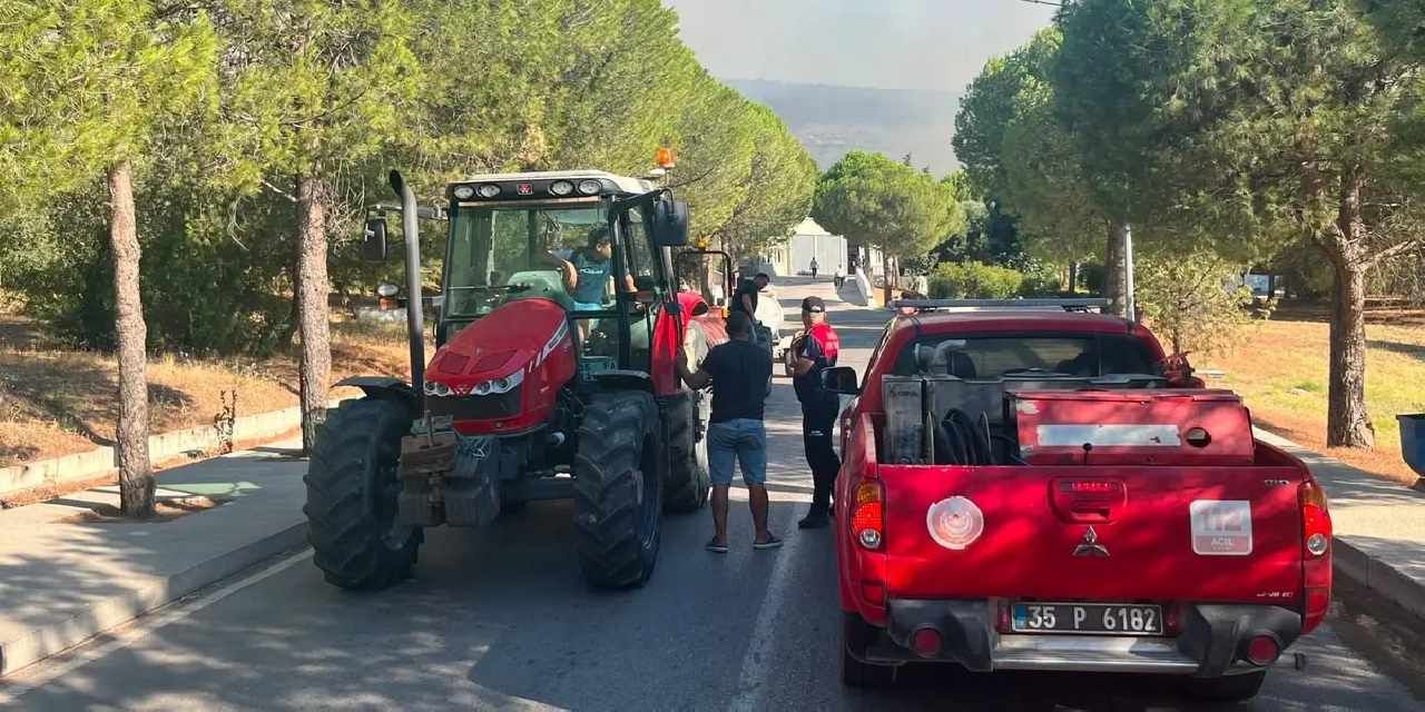 İzmir Foça'daki orman yangını için ekipler seferber oldu