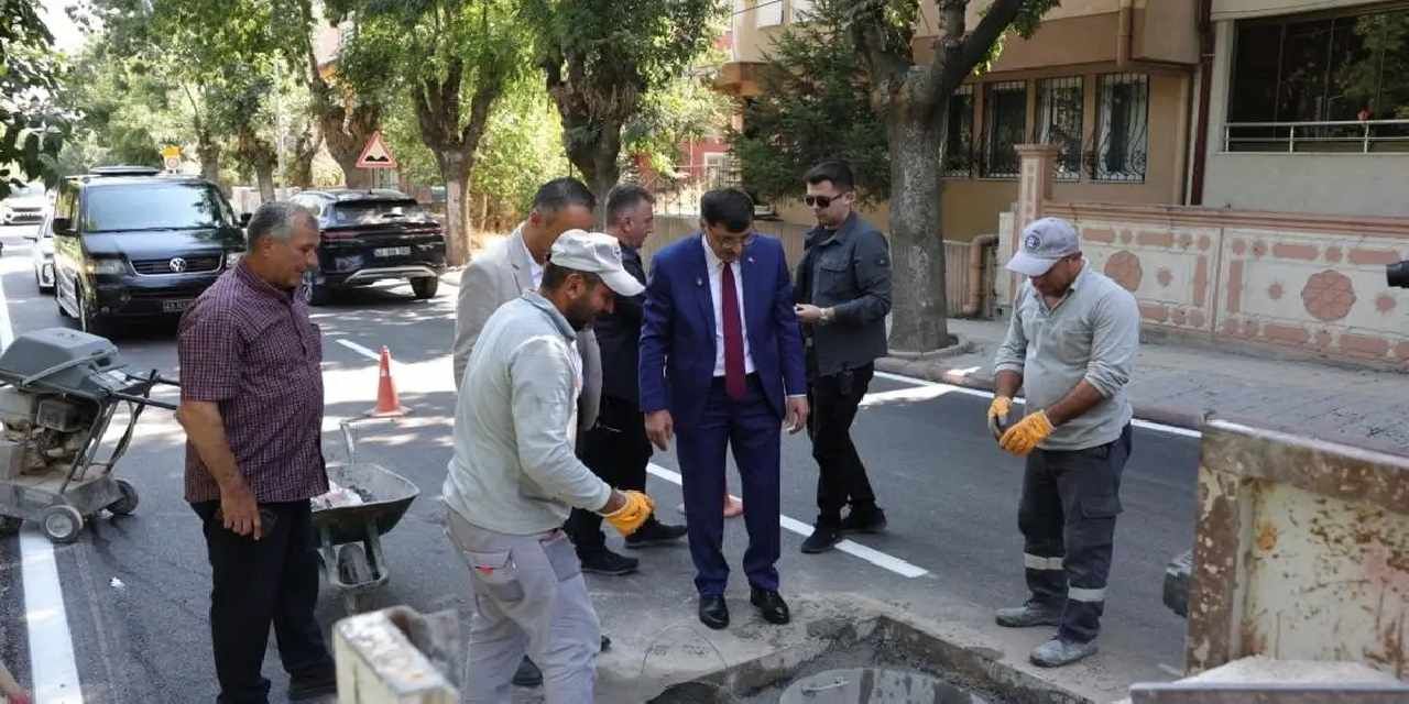 Kütahya'da Başkan Kahveci'den çalışmalara yakın mercek