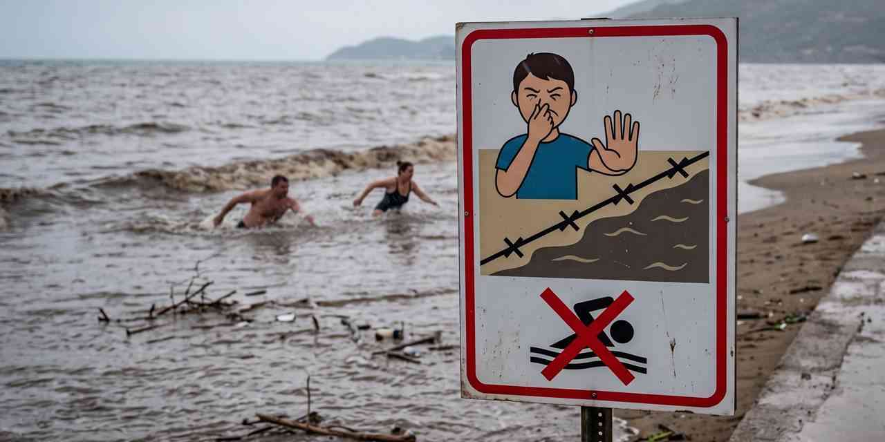 Yağış sonrası deniz uyarısı! Bulanık ve kötü kokulu suda yüzmeyin