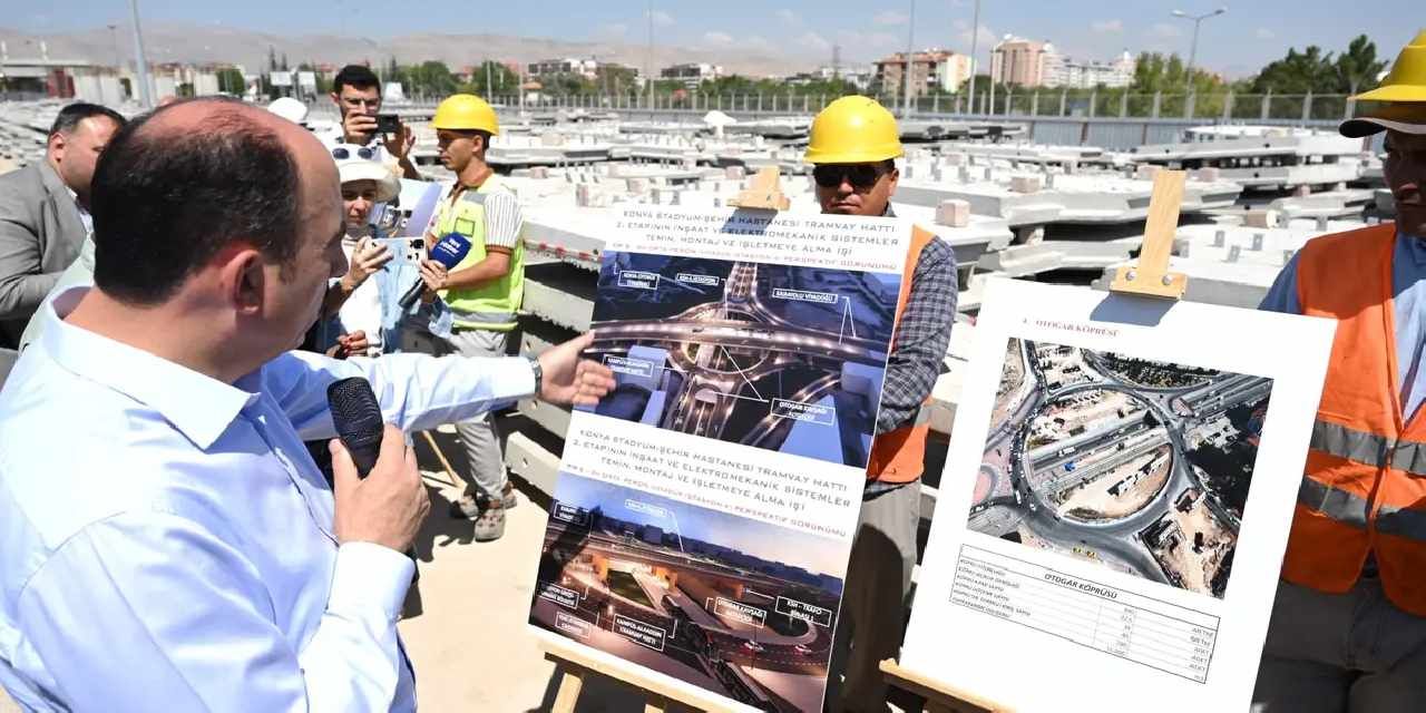 Konya'da Başkan Altay raylı sistem projelerini inceledi