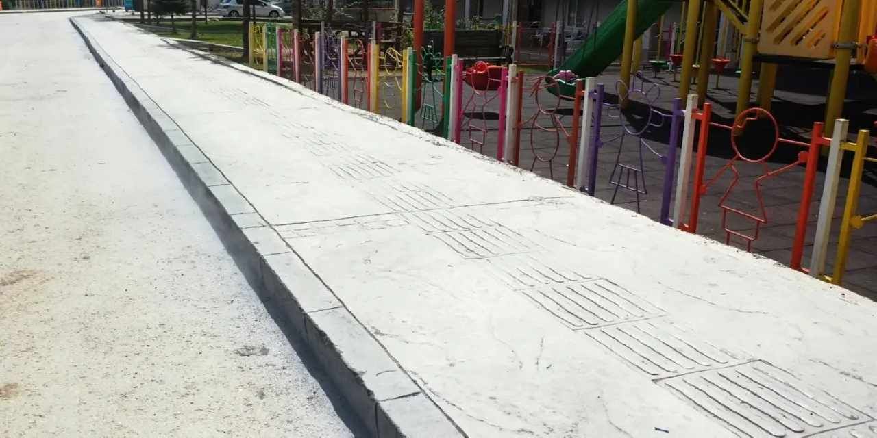 Ordu'da modern kaldırım çalışması