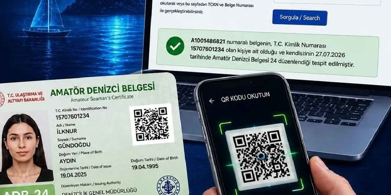 Amatör Denizci Belgelerinde QR kod dönemi başladı