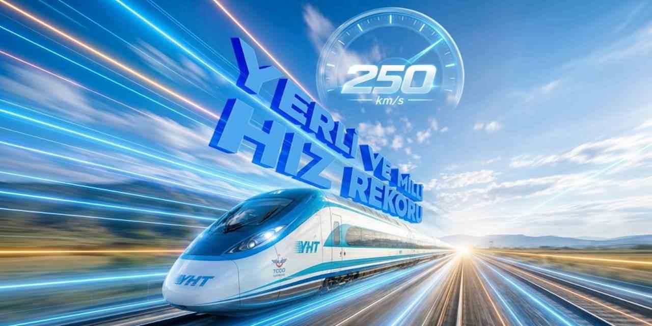 Milli elektrikli hızlı trenden yeni rekor