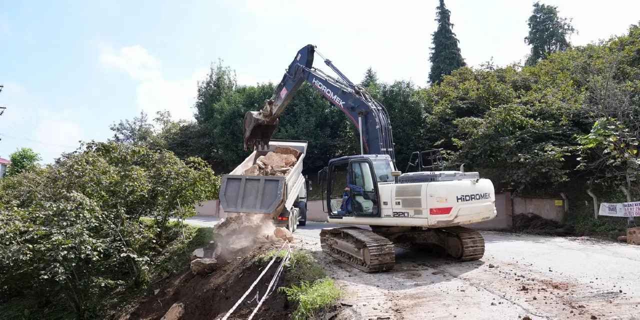 Giresun’da yol ve altyapı çalışmaları devam ediyor