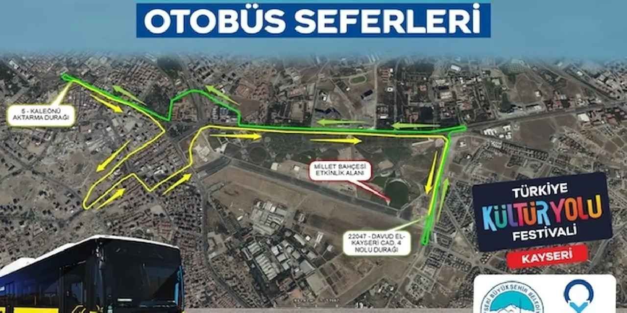 Kayseri'de Kültür Yolu Festivali'ne özel ulaşım hizmeti