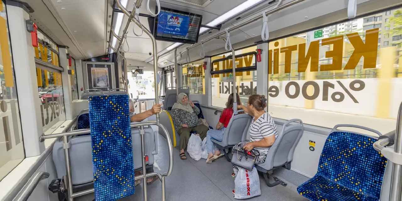 Mersin’de elektrikli otobüslere vatandaşlardan tam not