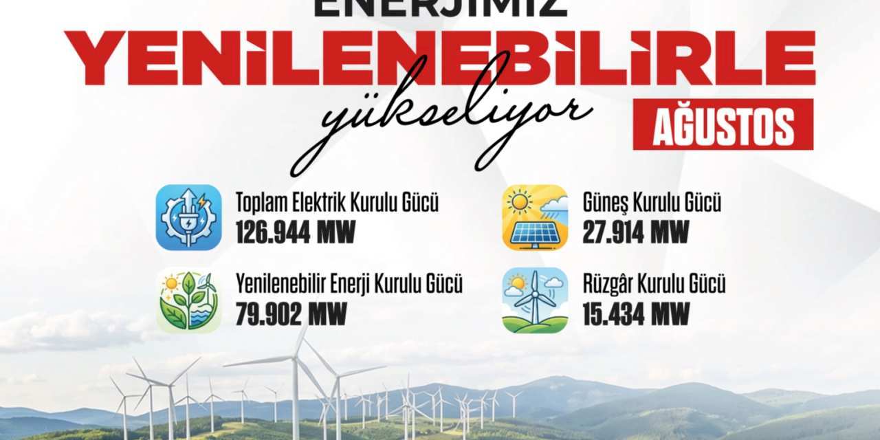 Türkiye elektrik kurulu gücü rekora ulaştı