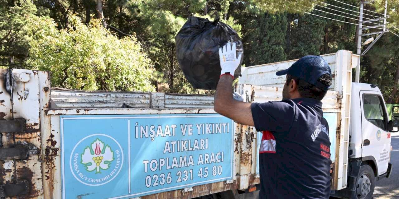 Manisa'da Spil Dağı yolunda kapsamlı temizlik