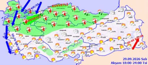 Meteoroloji'den Sakarya, Kocaeli ve Bursa'ya uyarı