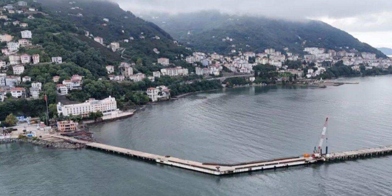 Ordu Atatürk Rıhtımı güçlendirme çalışmaları sürüyor