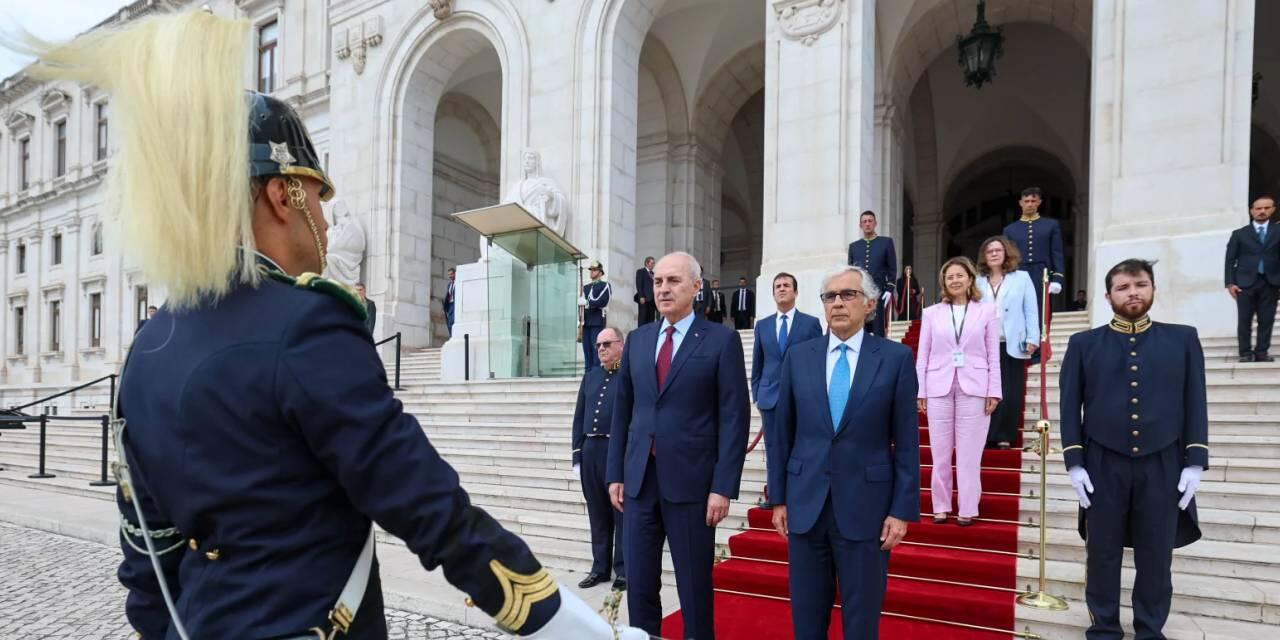 Numan Kurtulmuş Lizbon'da resmi törenle karşılandı