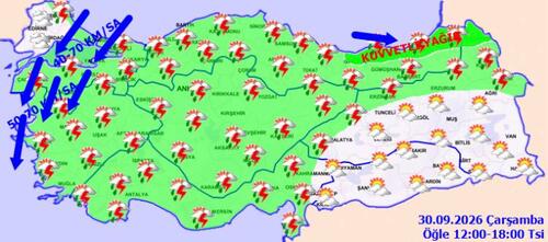 Meteoroloji duyurdu: Yurt genelinde sağanak ve fırtına alarmı