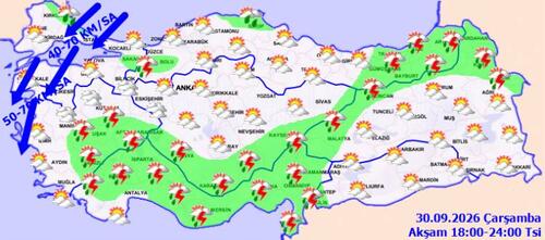 Meteoroloji duyurdu: Yurt genelinde sağanak ve fırtına alarmı