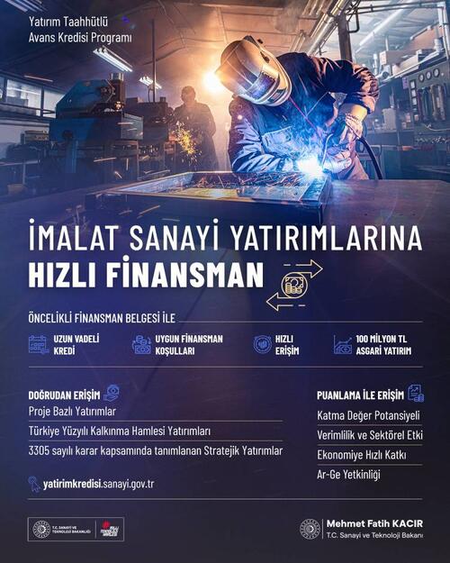 Bakan Kacır: 100 milyon lira üstü yatırıma hızlı finansman