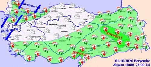 Yurt genelinde sağanak ve kuvvetli fırtına alarmı