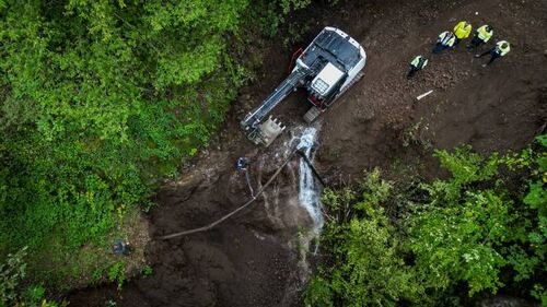 Sakarya'da heyelan nedeniyle zarar gören su hatları onarıldı