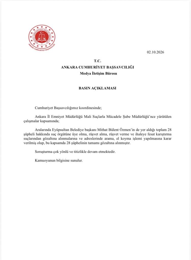 Eyüpsultan Belediye Başkanı gözaltında